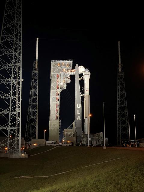 NASA image: CCP Boeing Starliner and ULA Atlas V at SLC-41 in preparation fo
