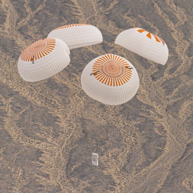 NASA image: SpaceX Crew  Dragon Mark 3 Parachute Testing