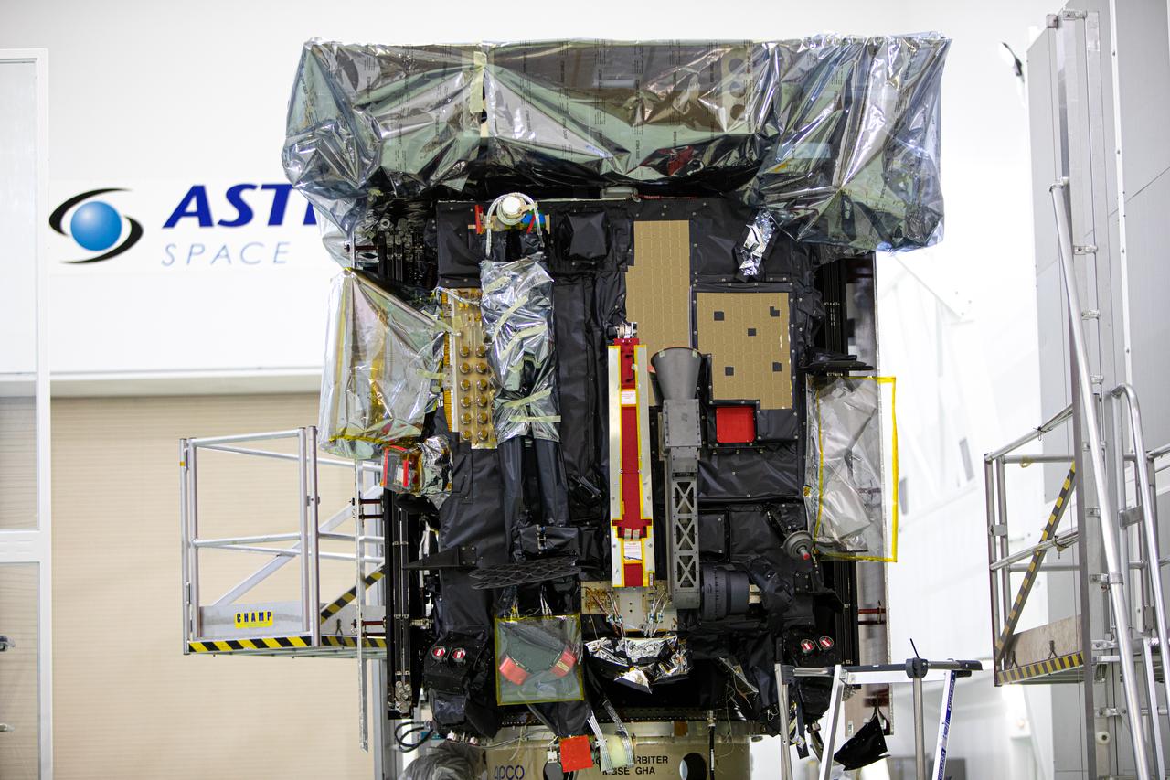 Members of the media were given the opportunity to view and photograph the Solar Orbiter spacecraft up close inside the Astrotech Space Operations payload processing facility in Titusville, Florida, on Dec. 16, 2019. Representatives from NASA’s Launch Services Program (LSP), the European Space Agency (ESA), United Launch Alliance (ULA), Airbus Defence and Space, and NASA’s Goddard Space Flight Center provided an overview of the mission, spacecraft and launch vehicle. Solar Orbiter is a space mission of international collaboration between ESA and NASA, and the spacecraft has been developed by Airbus. The mission will study the Sun and how it can affect the space environment throughout the solar system, and it also will provide the first images of the Sun’s poles. Solar Orbiter is scheduled to launch from Cape Canaveral Air Force Station’s Space Launch Complex 41 aboard a ULA Atlas V rocket at 11:27 p.m. EST on Feb. 5, 2020. LSP will manage the launch. 