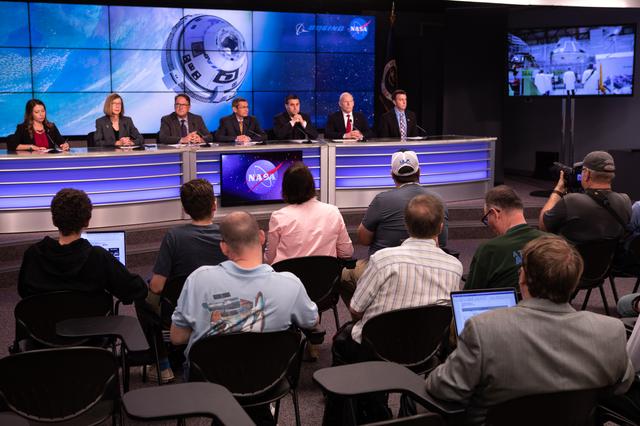 NASA image: CCP Boeing OFT Prelaunch News Conference