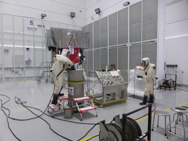 NASA image: Solar Orbiter Processing: Propellant Loading Operations at Astro