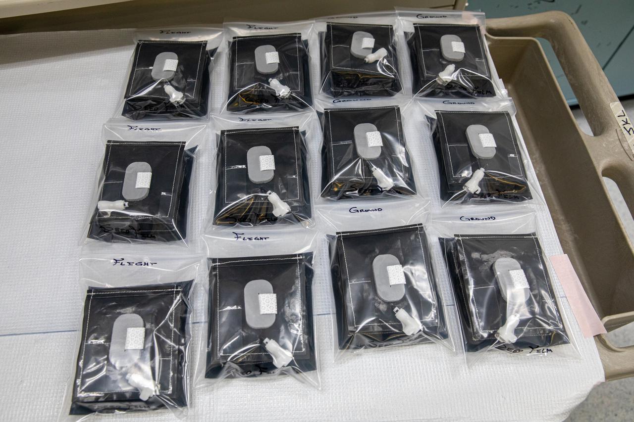 On Jan. 21, 2020, inside the Space Station Processing Facility at NASA’s Kennedy Space Center in Florida, plant pillows are packaged for their upcoming flight to the International Space Station on Northrop Grumman’s 13th resupply services (NG-13) mission. The pillows, which are a common method used to grow plants in space, are being sent to the orbiting laboratory for a series of VEG-03 experiments that will study the growth of three types of leafy greens in a microgravity environment. Once the pillows are assembled and packaged for flight, they will be transported to the agency’s Wallops Flight Facility in Virginia, where liftoff will occur. NG-13 is scheduled to launch on Feb. 9, 2020, at 5:39 p.m. EST.