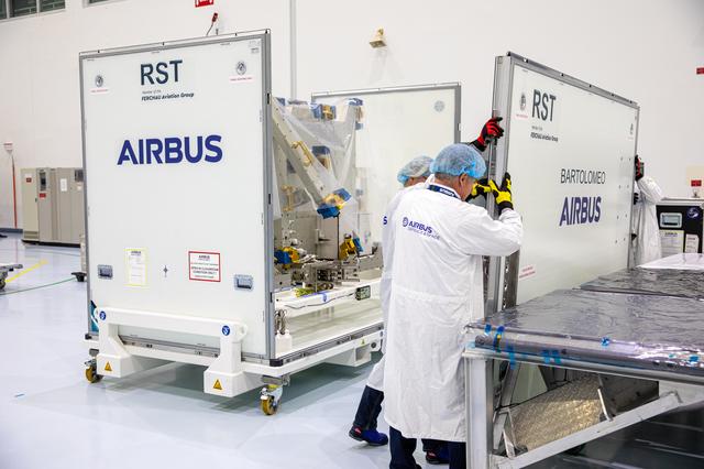 NASA image: Bartolomeo Unboxing for SpaceX CRS-20