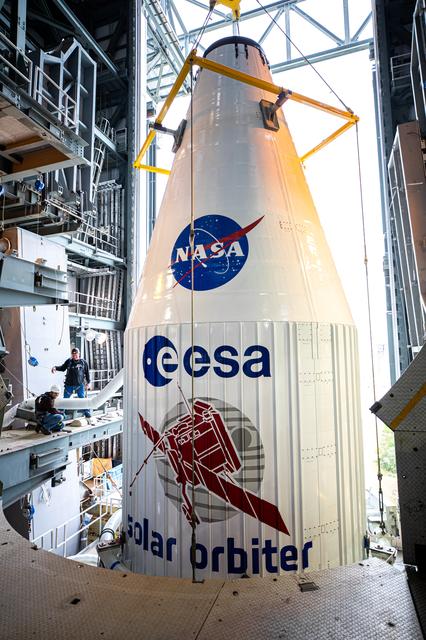 NASA image: Solar Orbiter Spacecraft Lift and Mate