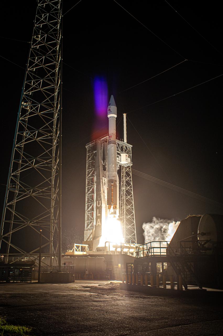 The United Launch Alliance Atlas V rocket, carrying the Solar Orbiter, lifts off Space Launch Complex 41 at Cape Canaveral Air Force Station in Florida at 11:03 p.m. EST, on Feb. 9, 2020. Solar Orbiter is an international cooperative mission between ESA (European Space Agency) and NASA. The mission aims to study the Sun, its outer atmosphere and solar wind. The spacecraft will provide the first images of the Sun’s poles. The spacecraft was developed by Airbus Defence and Space. NASA’s Launch Services Program based at Kennedy managed the launch.