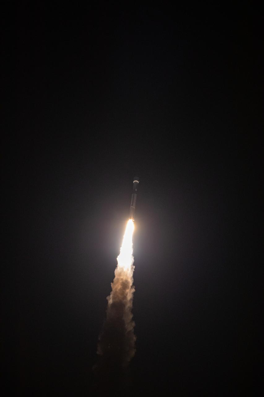 The United Launch Alliance Atlas V rocket, carrying the Solar Orbiter, climbs upward after liftoff from Space Launch Complex 41 on Cape Canaveral Air Force Station in cmsFlorida on Feb. 9, 2020. Liftoff was at 11:03 p.m. EST. Solar Orbiter is an international cooperative mission between ESA (European Space Agency) and NASA. The mission aims to study the Sun, its outer atmosphere and solar wind. The spacecraft will provide the first images of the Sun’s poles. The spacecraft was developed by Airbus Defence and Space. NASA’s Launch Services Program based at Kennedy managed the launch.