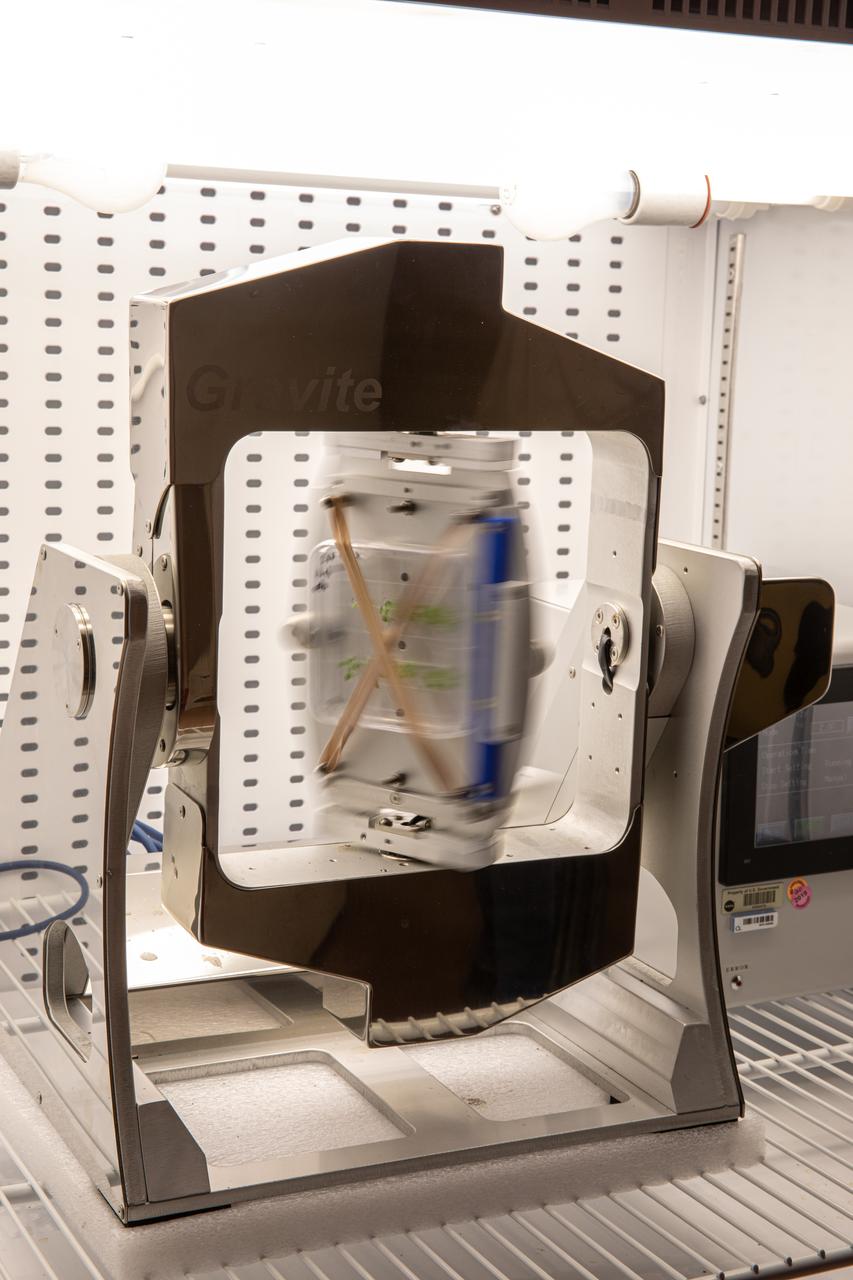 A Gravite 3d clinostat undergoes a test in the Microgravity Simulation Support Facility (MSSF) inside the Neil Armstrong Operations and Checkout building at NASA’s Kennedy Space Center in Florida on Feb. 11, 2020. The facility was developed to provide ground simulation capability to the U.S. research community in order to supplement the limited opportunities to access the International Space Station and other platforms for microgravity research. The MSSF is designed to support biological research on microorganisms, cells, tissues, small plants and small animals. The simulator provides NASA with an alternative platform for microgravity research and creates the opportunity to conduct experiments on the space station in parallel with conditions of simulated microgravity on the ground.