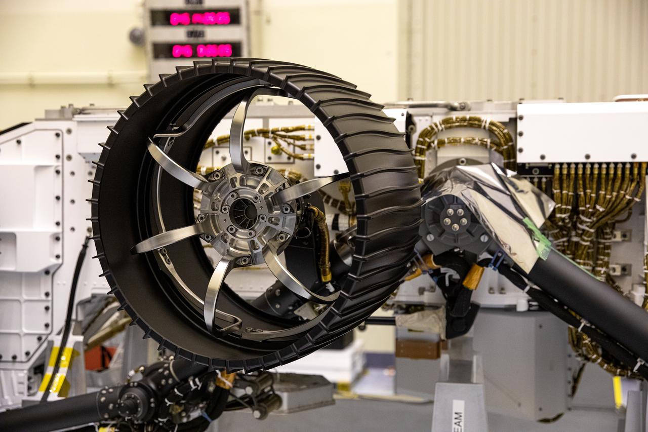 The Mars 2020 rover undergoes processing inside the Payload Hazardous Servicing Facility at NASA’s Kennedy Space Center in Florida on Feb. 14, 2020. Initial processing took place on Feb. 13, one day after a C-17 aircraft, with the rover aboard, touched down at the Launch and Landing Facility at Kennedy. The cross-country trip began at NASA’s Jet Propulsion Laboratory, where the rover was manufactured. The mission, targeted for mid-July 2020, will launch aboard an Atlas V 541 rocket from Cape Canaveral Air Force Station. NASA’s Launch Services Program based at Kennedy is managing the launch. Click here for more information on the Mars 2020 rover mission.