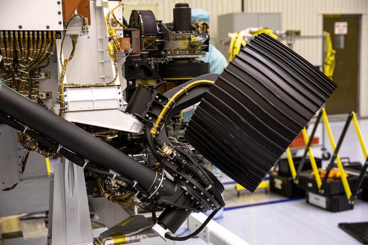 The Mars 2020 rover undergoes processing inside the Payload Hazardous Servicing Facility at NASA’s Kennedy Space Center in Florida on Feb. 14, 2020. Initial processing took place on Feb. 13, one day after a C-17 aircraft, with the rover aboard, touched down at the Launch and Landing Facility at Kennedy. The cross-country trip began at NASA’s Jet Propulsion Laboratory, where the rover was manufactured. The mission, targeted for mid-July 2020, will launch aboard an Atlas V 541 rocket from Cape Canaveral Air Force Station. NASA’s Launch Services Program based at Kennedy is managing the launch. Click here for more information on the Mars 2020 rover mission.
