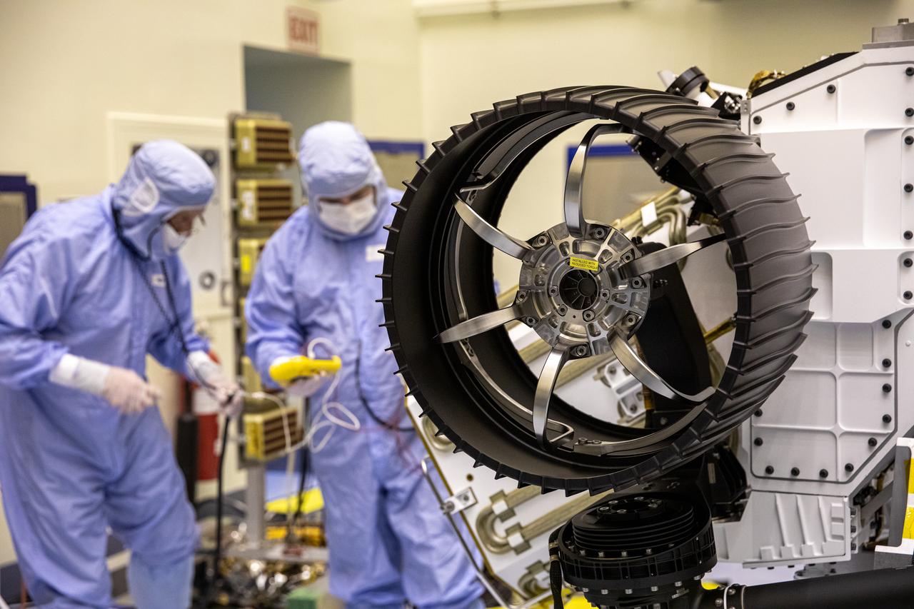 The Mars 2020 rover undergoes processing inside the Payload Hazardous Servicing Facility at NASA’s Kennedy Space Center in Florida on Feb. 14, 2020. Initial processing took place on Feb. 13, one day after a C-17 aircraft, with the rover aboard, touched down at the Launch and Landing Facility at Kennedy. The cross-country trip began at NASA’s Jet Propulsion Laboratory, where the rover was manufactured. The mission, targeted for mid-July 2020, will launch aboard an Atlas V 541 rocket from Cape Canaveral Air Force Station. NASA’s Launch Services Program based at Kennedy is managing the launch. Click here for more information on the Mars 2020 rover mission.