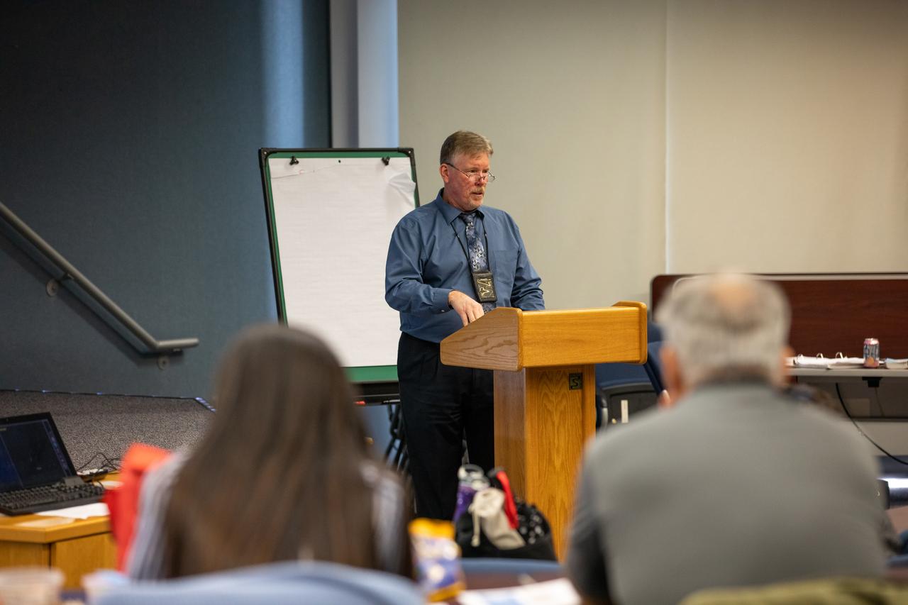 Kennedy Space Center’s Walt Hersing, with the KSC Employee Assistance Program, conducts a SafeTALK suicide awareness and intervention training as part of the center’s annual Safety and Health Days on March 2, 2020, inside the Florida spaceport’s Kennedy Learning Institute. Taking place March 2 through March 6, Safety and Health Days provides Kennedy employees with a variety of presentations to attend – all of which place a focus on how to maintain a safe and healthy workforce.