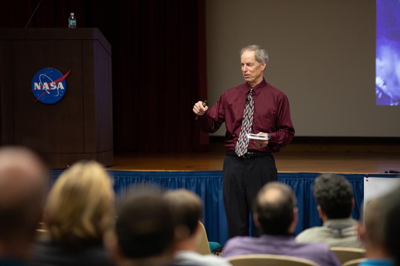 Jim Wetherbee, a retired U.S. Navy captain and former NASA astronaut, speaks to Kennedy Space Center employees inside the Florida spaceport’s Training Auditorium on March 4, 2020, during the center’s annual Safety and Health Days. Taking place March 2 through March 6, Safety and Health Days provides Kennedy employees with a variety of presentations to attend – all of which focus on how to maintain a safe and healthy workforce. Wetherbee’s presentation included information on adverse conditions existing in various organizations prior to those organizations experiencing disasters or accidents.