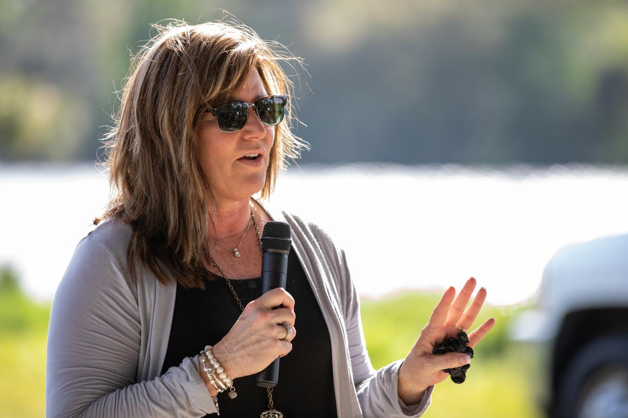 Jennifer Kunz, director of Safety and Mission Assurance at NASA’s Kennedy Space Center in Florida, speaks to Kennedy employees during a Safety and Health Days celebration on March 5, 2020. Taking place March 2 through March 6, Safety and Health Days provides Kennedy employees with a variety of presentations to attend – all of which focus on how to maintain a safe and healthy workforce. The celebration on March 5 took place at the spaceport’s KARS Park II and was open for all employees to attend.