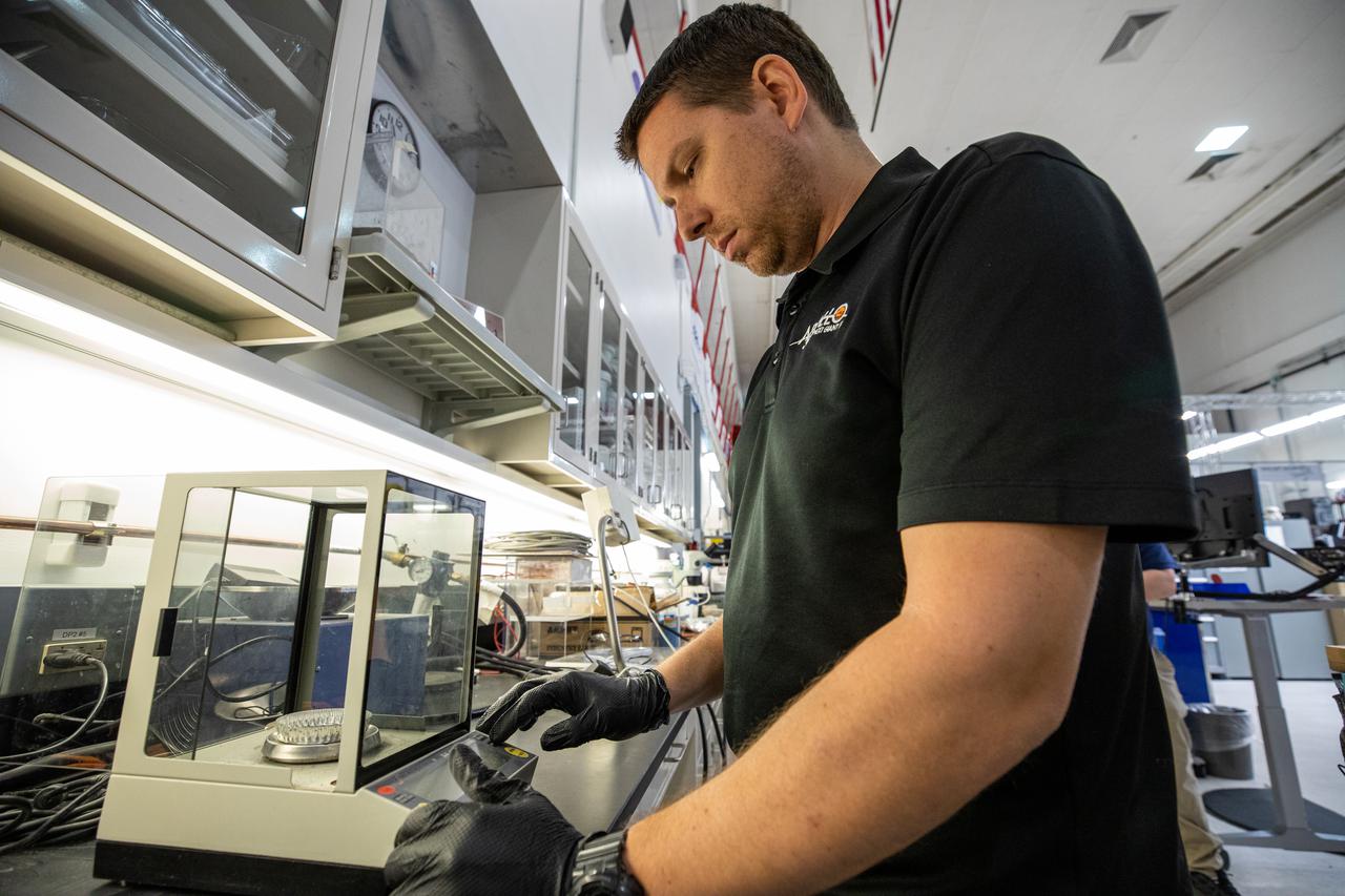 Researchers at NASA's Kennedy Space Center are testing the various types of seals for electric motors that drive the Volatiels Investigating Polar Exploration Rover, or VIPER, wheels at Swamp Works.