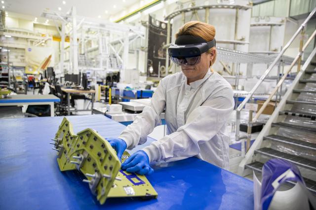 NASA image: Augmented Reality Work on Orion CM Heatshield