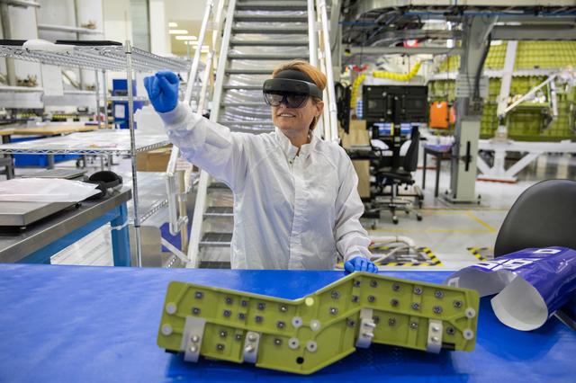 NASA image: Augmented Reality Work on Orion CM Heatshield