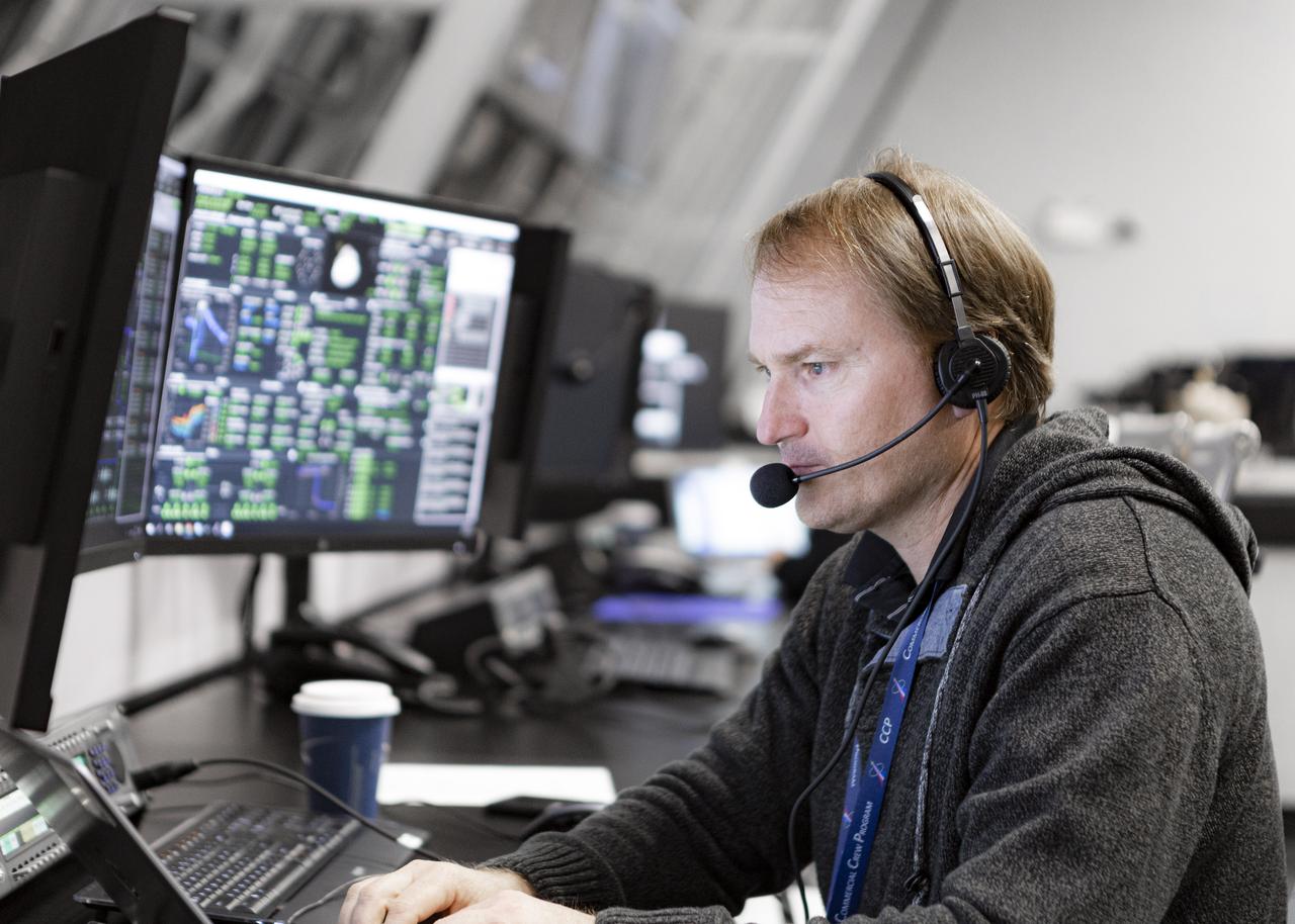 On Thursday, March 19 and Friday, March 20, SpaceX teams in Firing Room 4 at NASA's Kennedy Space Center in Florida and the company's Mission Control in Hawthorne, California, along with NASA flight controllers in Mission Control Houston, executed a full simulation of launch and docking of the Crew Dragon spacecraft, with NASA astronauts Bob Behnken and Doug Hurley participating in SpaceX's flight simulator. 