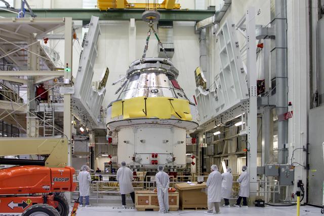 NASA image: Artemis I Orion at Operations and Checkout Building