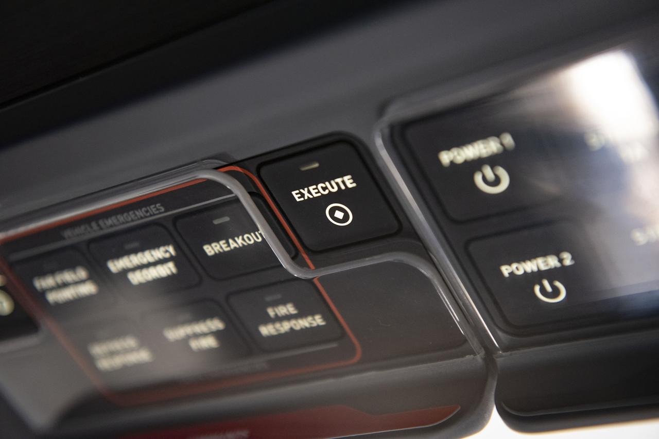 On Monday, March 30, 2020 at a SpaceX processing facility on Cape Canaveral Air Force Station in Florida, SpaceX successfully completed a fully integrated test of critical crew flight hardware ahead of Crew Dragon’s second demonstration mission to the International Space Station for NASA's Commercial Crew Program; the first flight test with astronauts onboard the spacecraft. NASA astronauts Bob Behnken and Doug Hurley participated in the test, which included flight suit leak checks, spacecraft sound verification, display panel and cargo bin inspections, seat hardware rotations, and more.