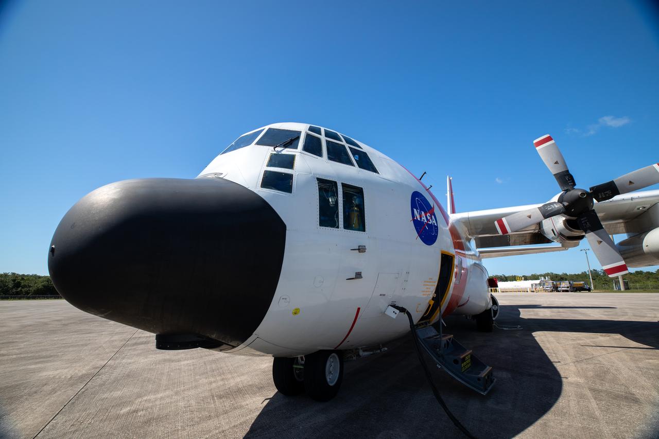 NASA’s C-130 aircraft arrives at Kennedy Space Center’s Launch and Landing Facility in Florida on May 11, 2020, carrying the Adaptive Caching Assembly (ACA) for NASA’s Mars Perseverance rover The ACA consists of seven motors and more than 3,000 parts, all working in unison to collect samples from the surface of Mars. A chief component of the assembly is the Sample Handling Arm, which will move sample tubes to the main robotic arm's coring drill and then transfer the filled sample tubes into a space to be sealed and stored. The Mars Perseverance rover is scheduled to launch in mid-July atop a United Launch Alliance Atlas V 541 rocket from Pad 41 at nearby Cape Canaveral Air Force Station. The rover is part of NASA’s Mars Exploration Program, a long-term effort of robotic exploration of the Red Planet. The rover will search for habitable conditions in the ancient past and signs of past microbial life on Mars. The Launch Services Program at Kennedy is responsible for launch management.