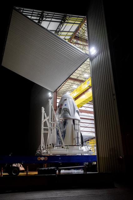 SpaceX Demo-2 Crew Dragon Arrival at Pad 39A
