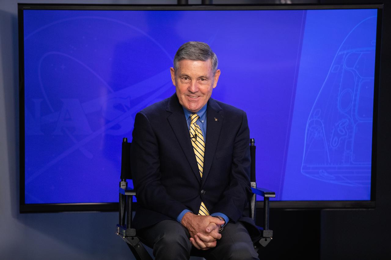 Kennedy Space Center Director Bob Cabana participates in a press briefing inside the Press Site auditorium on May 26, 2020, at Kennedy ahead of NASA’s SpaceX Demo-2 launch, slated for Wednesday, May 27. A SpaceX Falcon 9 rocket and Crew Dragon spacecraft are scheduled to lift off from Kennedy’s Launch Complex 39A, carrying NASA astronauts Robert Behnken and Douglas Hurley to the International Space Station. This will mark the first launch of astronauts from U.S. soil to the space station since the conclusion of the Space Shuttle Program in 2011. Part of the agency’s Commercial Crew Program, this will be SpaceX’s final flight test, paving the way for NASA to certify the crew transportation system for regular, crewed flights to the orbiting laboratory. Liftoff is scheduled for 4:33 p.m. EDT.