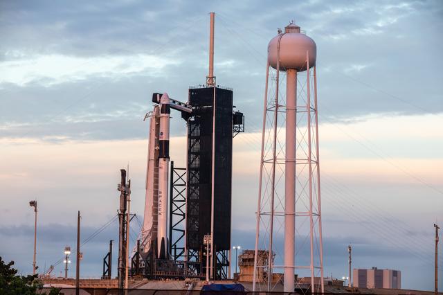 NASA image: SpaceX Demo-2 at Sunrise