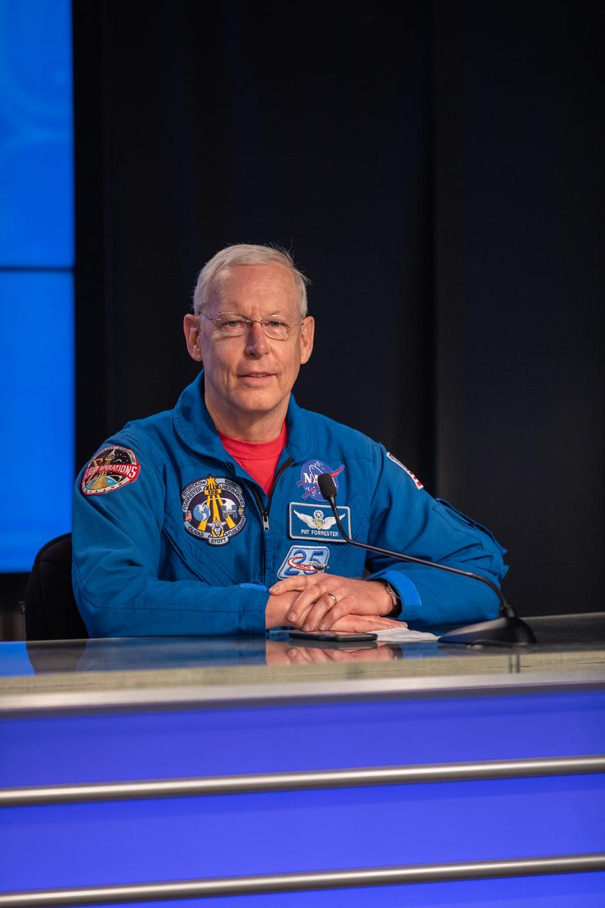 NASA Chief Astronaut Pat Forrester participates in a postlaunch news conference inside the Press Site auditorium at NASA’s Kennedy Space Center in Florida on May 30, 2020, following the launch of the agency’s SpaceX Demo-2 mission to the International Space Station. Liftoff of the SpaceX Falcon 9 rocket and Crew Dragon spacecraft, carrying NASA astronauts Robert Behnken and Douglas Hurley, occurred at 3:22 p.m. EDT from historic Launch Complex 39A. Behnken and Hurley are the first astronauts to launch to the space station from U.S. soil since the end of the Space Shuttle Program in 2011. Part of NASA’s Commercial Crew Program, this will be SpaceX’s final flight test, paving the way for the agency to certify the crew transportation system for regular, crewed flights to the orbiting laboratory.