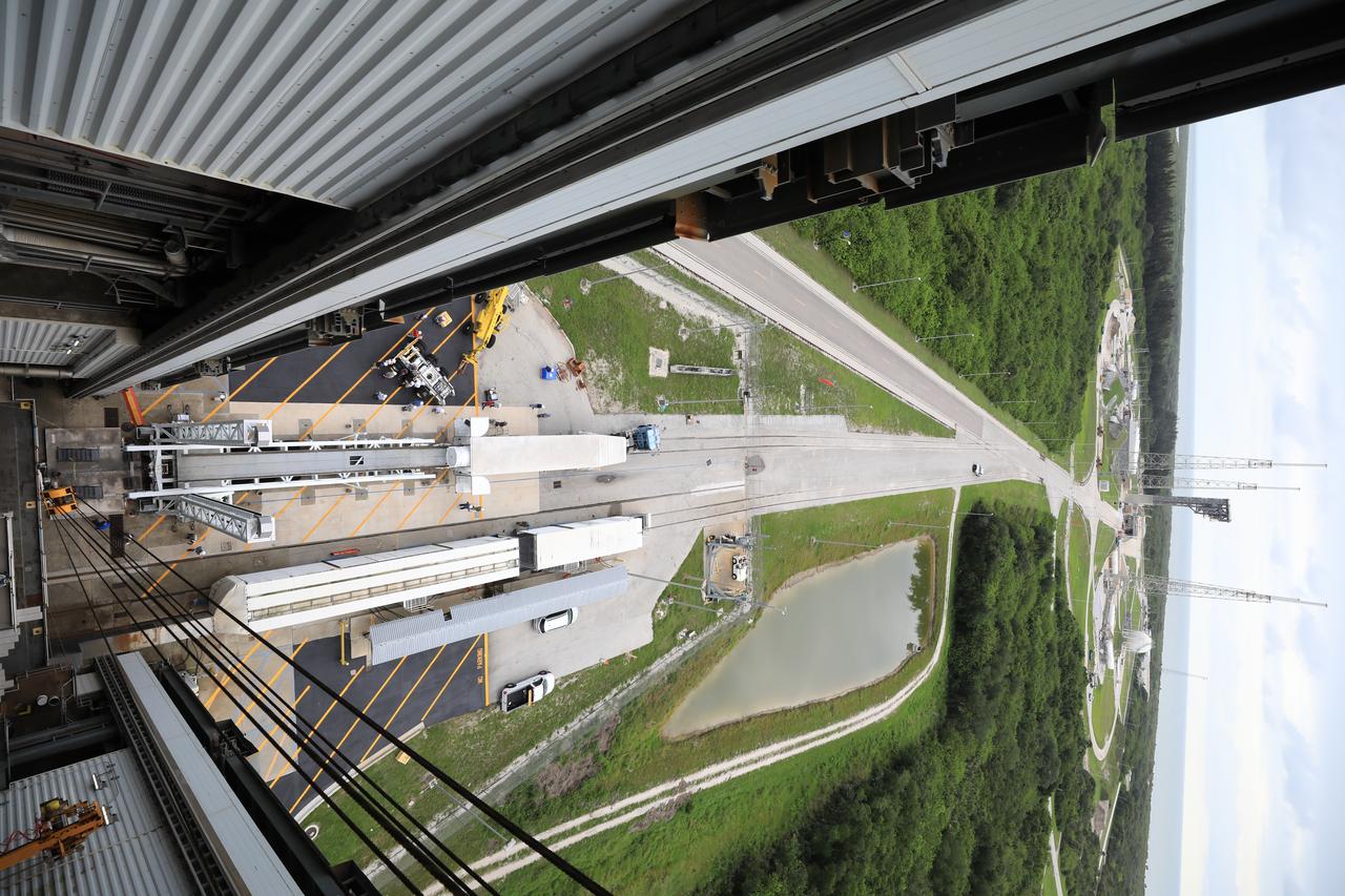 The second of four solid rocket boosters (SRB) for the United Launch Alliance Atlas V 541 rocket for NASA’s Mars 2020 mission with the Perseverance rover arrives at the Vertical Integration Facility (VIF) at Space Launch Complex 41 at Cape Canaveral Air Force Station (CCAFS) in Florida on June 3, 2020. The SRB will be prepared for lift and mating to the Atlas V booster in the VIF. The Mars Perseverance rover is scheduled to launch on July 20, 2020, atop the Atlas V rocket from Pad 41. The rover is part of NASA’s Mars Exploration Program, a long-term effort of robotic exploration of the Red Planet. The rover’s seven instruments will search for habitable conditions in the ancient past and signs of past microbial life on Mars. The Launch Services Program at Kennedy is responsible for launch management.