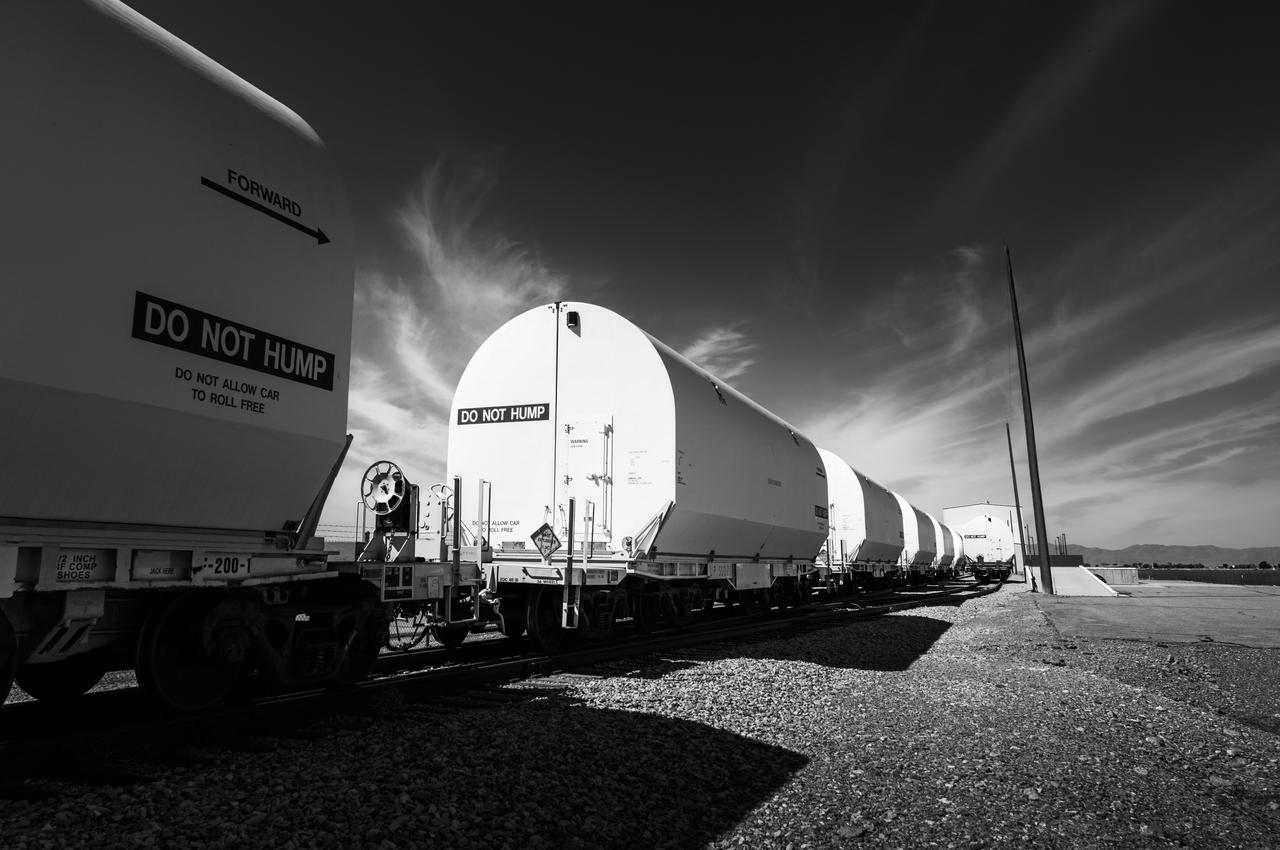 The two solid rocket boosters that will power NASA’s Space Launch System (SLS) for Artemis missions to the Moon are on their way to the agency’s Kennedy Space Center in Florida after departing from a Northrop Grumman manufacturing facility in Promontory, Utah, on June 5, 2020. The boosters – each comprised of five motor segments – are scheduled to arrive at Kennedy’s Rotation, Processing and Surge Facility, where teams with NASA’s Exploration Ground Systems will process the segments before moving them to the Vehicle Assembly Building for stacking on the mobile launcher. Under the Artemis program, NASA will land the first woman and the next man on the Moon by 2024. The first in a series of increasingly complex missions, Artemis I will test the Orion spacecraft and SLS as an integrated system ahead of crewed flights to the Moon. 