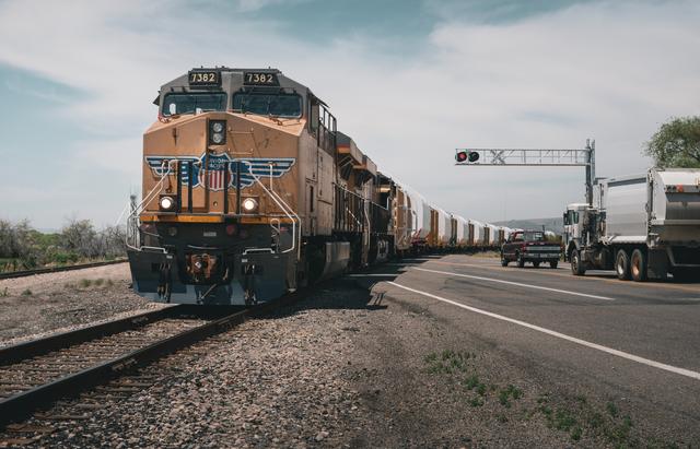 NASA image: Artemis I Booster Segments Railcar Transportation
