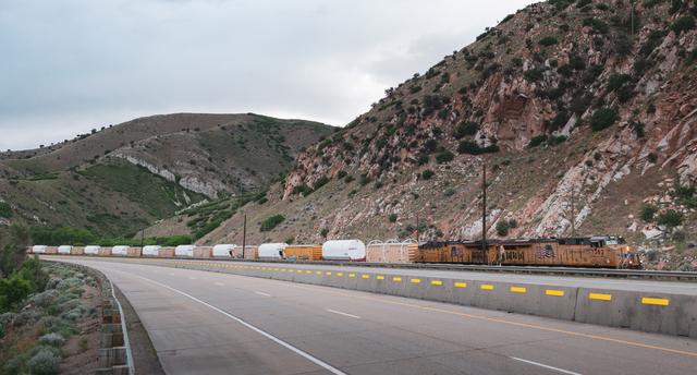 NASA image: Artemis I Booster Segments Railcar Transportation