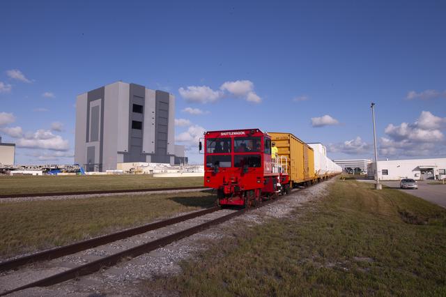 Artemis I Booster Segments Arrive at KSC