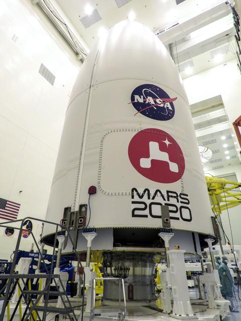 NASA image: Mars 2020 Perseverance Encapsulation and Logo Install