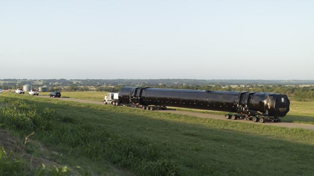 NASA image: SpaceX Crew-1 Falcon 9 First Stage Booster Arrival
