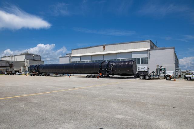 NASA image: SpaceX Crew-1 Falcon 9 First Stage Booster Arrival