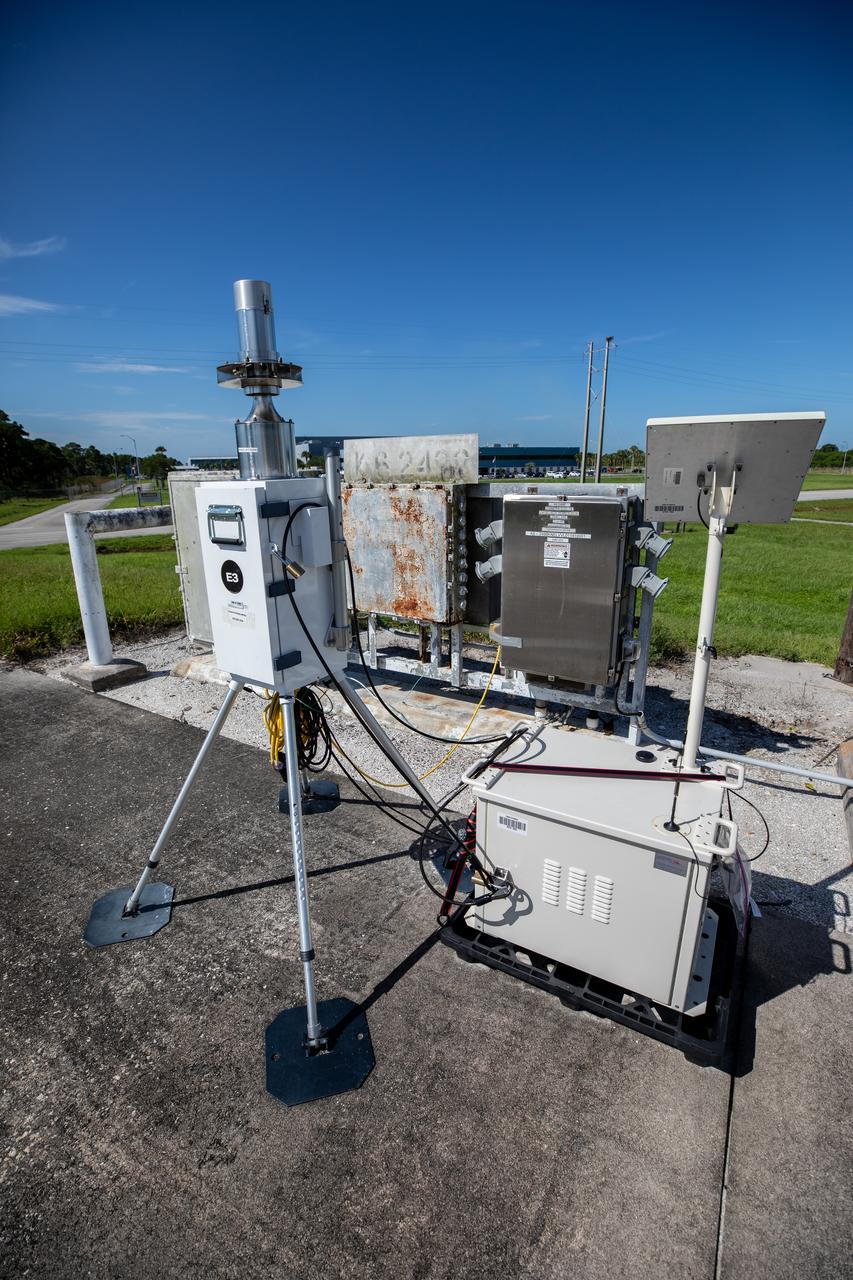 A close-up view of one of several Environmental Continuous Air Monitors, or ECAMS, located in the Space Coast area on July 27, 2020, in preparation for launch of NASA’s Mars 2020 mission on July 30. The ECAMS are updated versions of those that were used for the launch of Curiosity. The Data Collection and Assessment Center uses information from the network of remote monitoring devises, including several that are located in areas for specific weather forecasting reported back to the operations center.