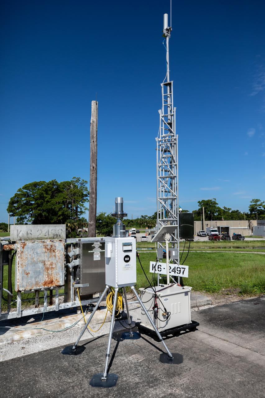 A close-up view of one of several Environmental Continuous Air Monitors, or ECAMS, located in the Space Coast area on July 27, 2020, in preparation for launch of NASA’s Mars 2020 mission on July 30. The ECAMS are updated versions of those that were used for the launch of Curiosity. The Data Collection and Assessment Center uses information from the network of remote monitoring devises, including several that are located in areas for specific weather forecasting reported back to the operations center.