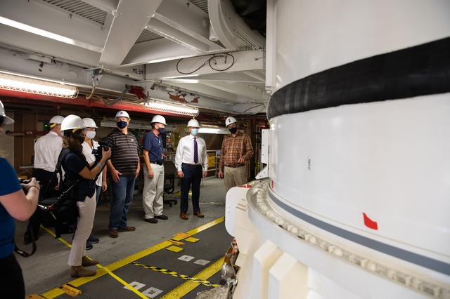NASA Administrator, Jim Bridenstine, Views Artemis Booster Proce