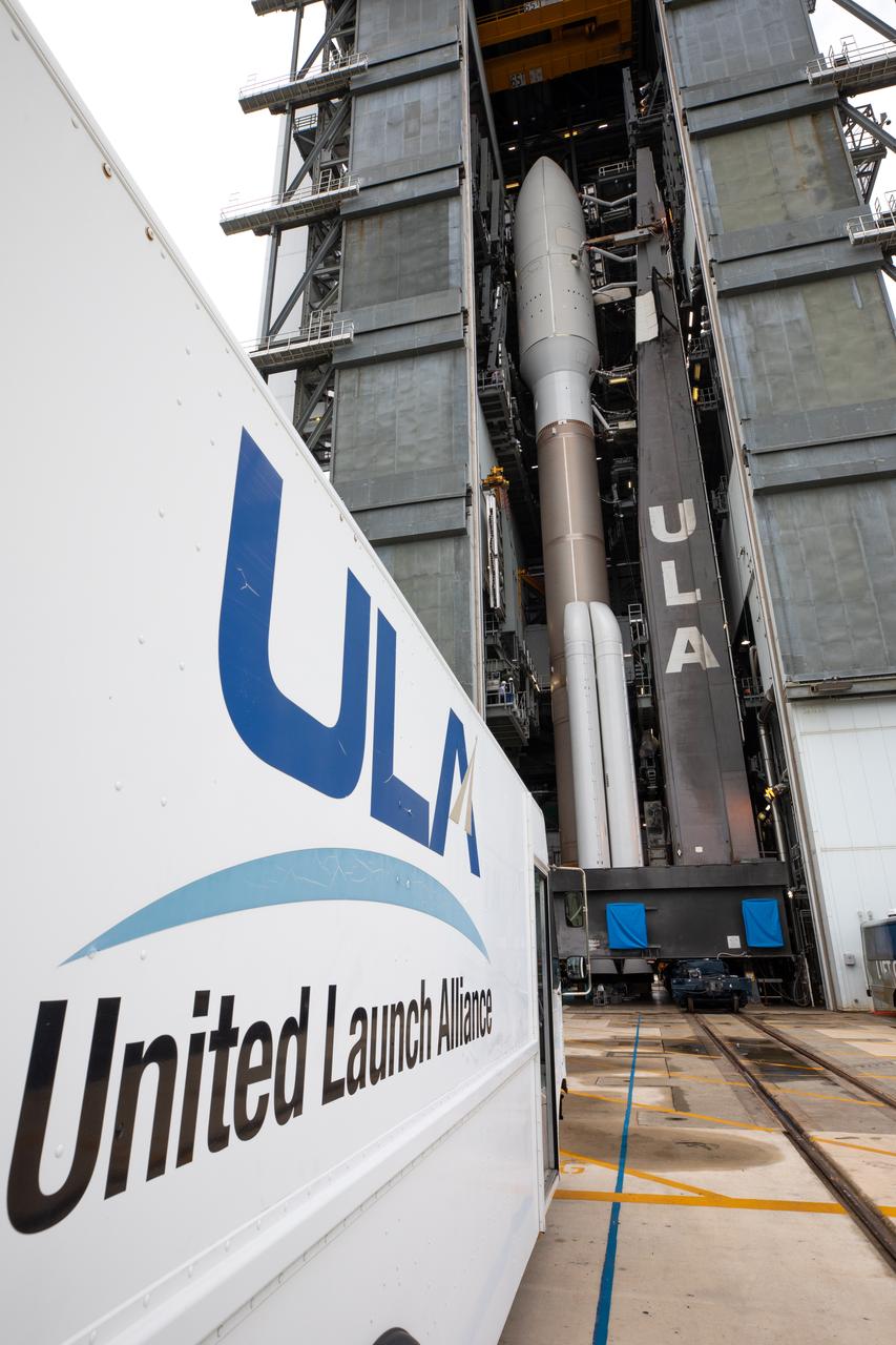 The United Launch Alliance Atlas V 541 rocket, carrying NASA’s Mars Perseverance rover and Ingenuity helicopter, begins rollout from the Vertical Integration Facility to the launch pad at Space Launch Complex 41 at Cape Canaveral Air Force Station on July 28, 2020. First motion was at 10:24 a.m. EDT. Launch of the Mars 2020 mission is scheduled for July 30. The rover is part of NASA’s Mars Exploration Program, a long-term effort of robotic exploration of the Red Planet. The rover will search for habitable conditions in the ancient past and signs of past microbial life on Mars. The Launch Services Program at Kennedy is responsible for launch management.