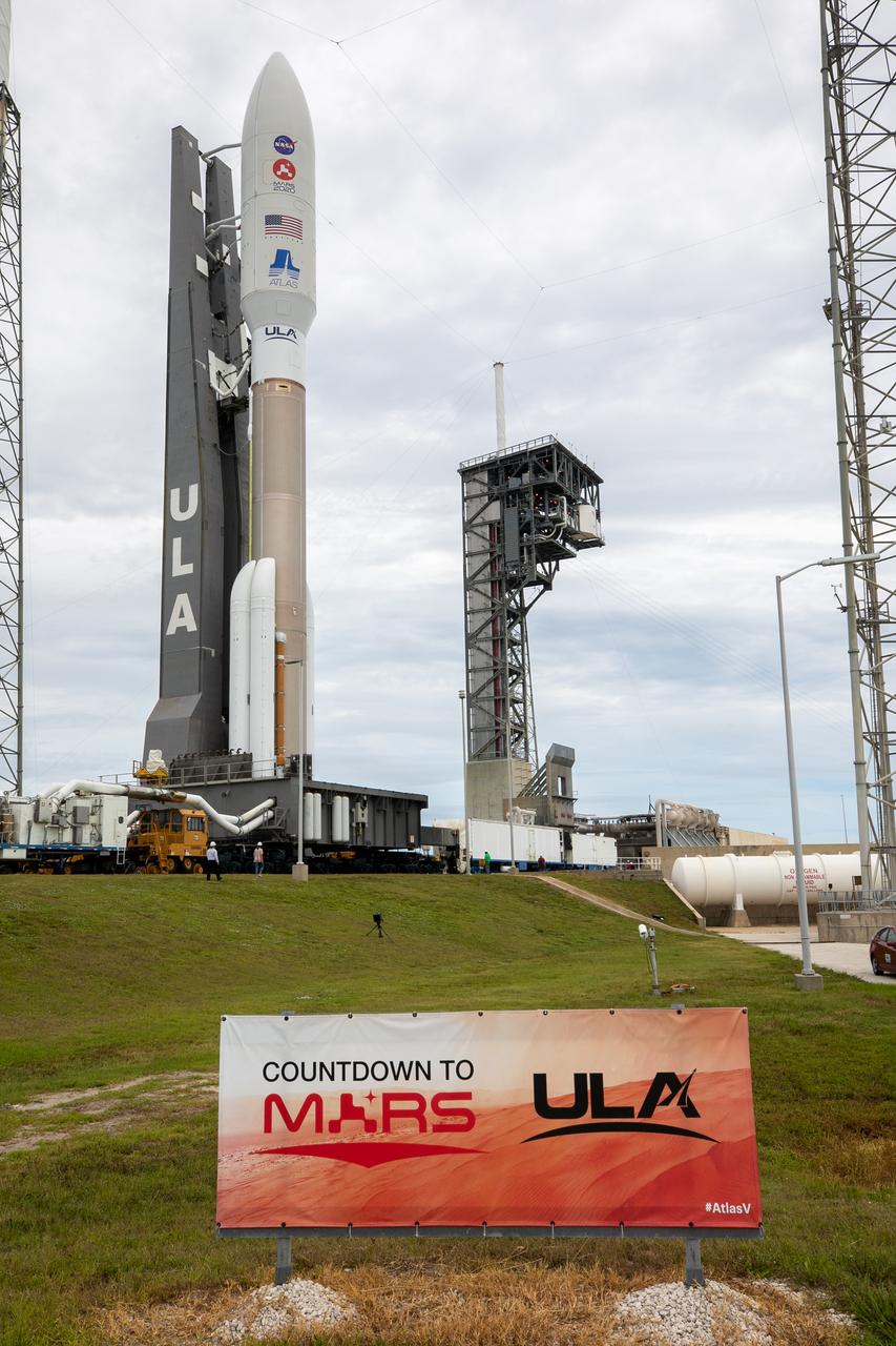 The United Launch Alliance Atlas V 541 rocket, carrying NASA’s Mars Perseverance rover and Ingenuity helicopter, rolls along to the launch pad at Space Launch Complex 41 at Cape Canaveral Air Force Station on July 28, 2020. First motion was at 10:24 a.m. EDT. Launch of the Mars 2020 mission is scheduled for July 30. The rover is part of NASA’s Mars Exploration Program, a long-term effort of robotic exploration of the Red Planet. The rover will search for habitable conditions in the ancient past and signs of past microbial life on Mars. The Launch Services Program at Kennedy is responsible for launch management. 