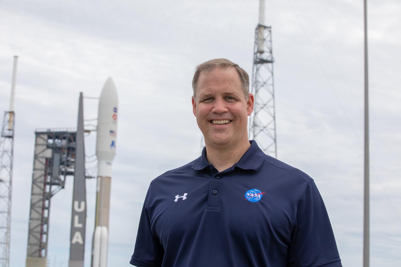 NASA Administrator Jim Bridenstine attends the rollout of the United Launch Alliance Atlas V 541 rocket, carrying NASA’s Mars Perseverance rover and Ingenuity helicopter, as it rolls along to the launch pad at Space Launch Complex 41 at Cape Canaveral Air Force Station on July 28, 2020. First motion was at 10:24 a.m. EDT. Launch of the Mars 2020 mission is scheduled for July 30. The rover is part of NASA’s Mars Exploration Program, a long-term effort of robotic exploration of the Red Planet. The rover will search for habitable conditions in the ancient past and signs of past microbial life on Mars. The Launch Services Program at Kennedy is responsible for launch management.