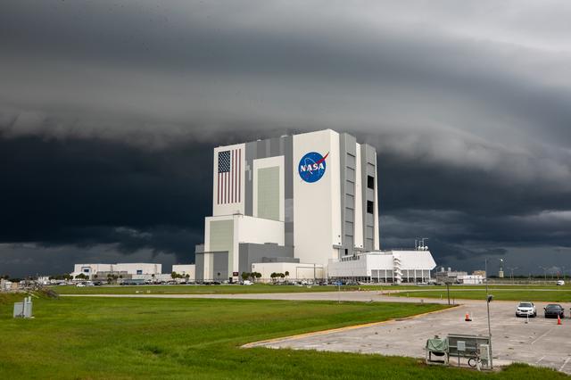 NASA image: Creative Photography - Storm Clouds over LC 39 Area