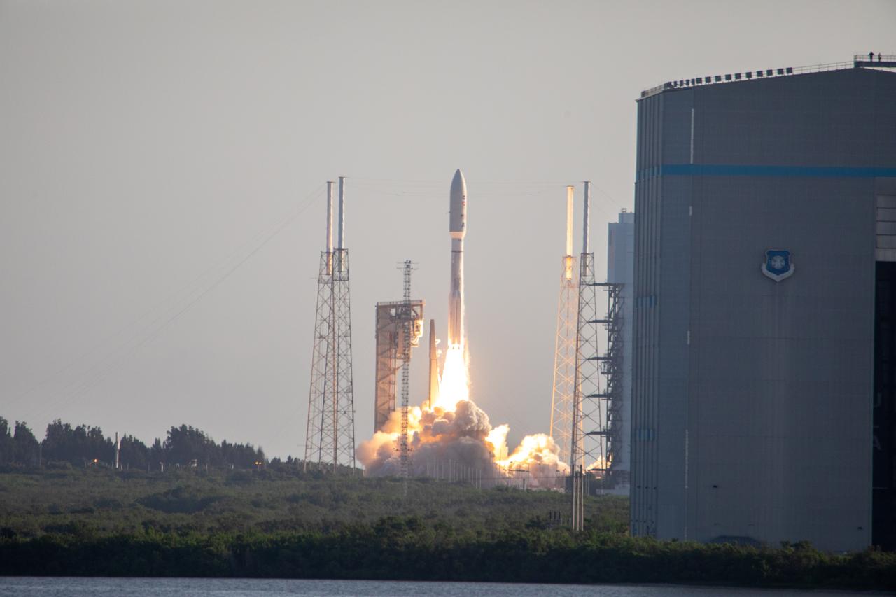 A view from the Atlas Space Operations Center of the launch of the United Launch Alliance Atlas V 541 rocket from Space Launch Complex 41 at Cape Canaveral Air Force Station in Florida on July 30, 2020. The Atlas V carried NASA’s Mars Perseverance rover and Ingenuity helicopter for its mission to Mars. Liftoff was at 7:50 a.m. EDT. The Perseverance rover is part of NASA’s Mars Exploration Program, a long-term effort of robotic exploration of the Red Planet. The rover’s seven instruments will search for habitable conditions in the ancient past and signs of past microbial life on Mars. The Launch Services Program at Kennedy is responsible for launch management. 