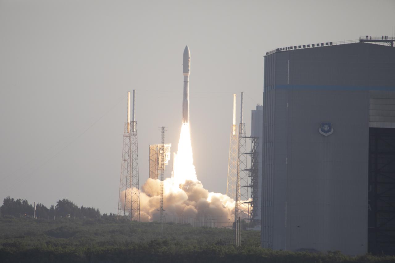 A view from the Atlas Space Operations Center of the launch of the United Launch Alliance Atlas V 541 rocket from Space Launch Complex 41 at Cape Canaveral Air Force Station in Florida on July 30, 2020. The Atlas V carried NASA’s Mars Perseverance rover and Ingenuity helicopter for its mission to Mars. Liftoff was at 7:50 a.m. EDT. The Perseverance rover is part of NASA’s Mars Exploration Program, a long-term effort of robotic exploration of the Red Planet. The rover’s seven instruments will search for habitable conditions in the ancient past and signs of past microbial life on Mars. The Launch Services Program at Kennedy is responsible for launch management.