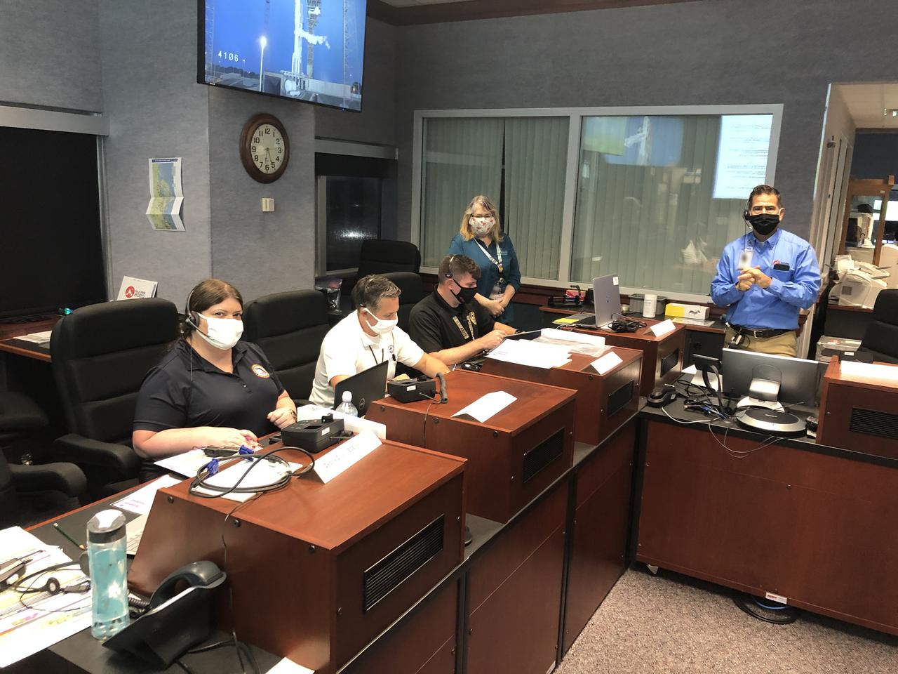 Joint Information Center (JIC), Emergency Operations Center (EOC) and Radiation Control Center (RADCC) members prepare for the launch of NASA’s Mars 2020 Perseverance rover and Ingenuity helicopter on July 30, 2020, at the agency’s Kennedy Space Center in Florida. JIC members include representatives on the local, regional and national level. Mars 2020 launched on a United Launch Alliance Atlas V 541 rocket from Space Launch Complex 41 at nearby Cape Canaveral Air Force Station. Liftoff was at 7:50 a.m. EDT. The rover is part of NASA’s Mars Exploration Program, a long-term effort of robotic exploration of the Red Planet. The rover will search for habitable conditions in the ancient past and signs of past microbial life on Mars. The Launch Services Program at Kennedy is responsible for launch management.