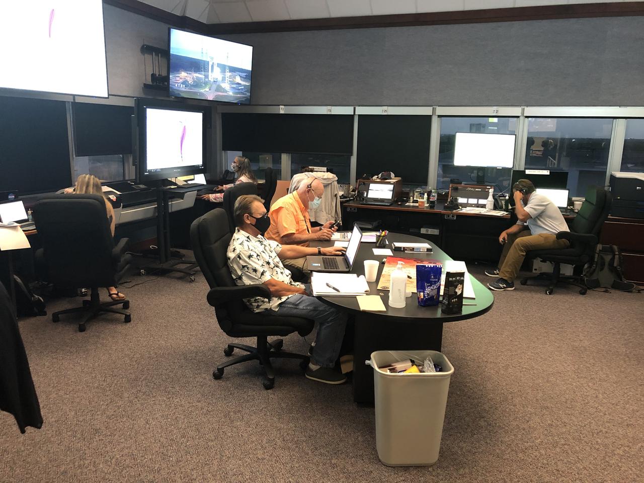 Joint Information Center (JIC), Emergency Operations Center (EOC) and Radiation Control Center (RADCC) members prepare for the launch of NASA’s Mars 2020 Perseverance rover and Ingenuity helicopter on July 30, 2020, at the agency’s Kennedy Space Center in Florida. JIC members include representatives on the local, regional and national level. Mars 2020 launched on a United Launch Alliance Atlas V 541 rocket from Space Launch Complex 41 at nearby Cape Canaveral Air Force Station. Liftoff was at 7:50 a.m. EDT. The rover is part of NASA’s Mars Exploration Program, a long-term effort of robotic exploration of the Red Planet. The rover will search for habitable conditions in the ancient past and signs of past microbial life on Mars. The Launch Services Program at Kennedy is responsible for launch management.