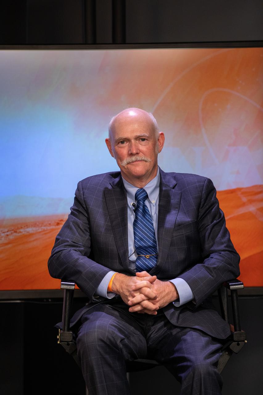 Tory Bruno, president and CEO of United Launch Alliance (ULA), participates in a Mars 2020 post-launch news conference at NASA’s Kennedy Space Center in Florida on July 30, 2020. The ULA Atlas V 541 rocket lifted off from Space Launch Complex 41 at Cape Canaveral Air Force Station at 7:50 a.m. EDT, carrying the agency’s Mars Perseverance rover and Ingenuity helicopter. The rover is part of NASA’s Mars Exploration Program, a long-term effort of robotic exploration of the Red Planet. The rover will search for habitable conditions in the ancient past and signs of past microbial life on Mars. The Launch Services Program at Kennedy is responsible for launch management.