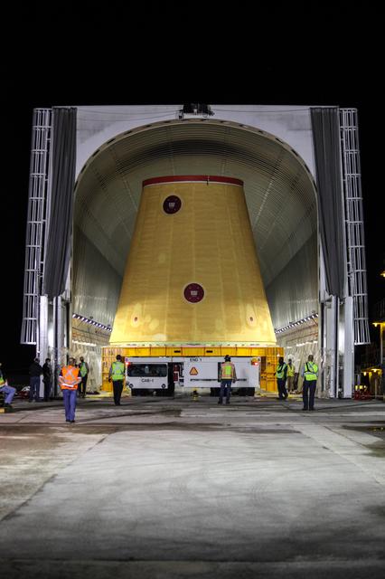 NASA image: Artemis I Launch Vehicle Stage Adapter Offload