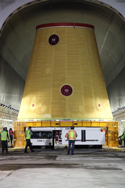 NASA image: Artemis I Launch Vehicle Stage Adapter Offload